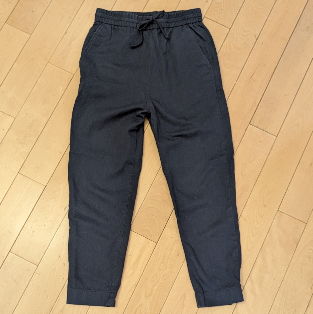 MOVING SALE COS Cotton Linen Blend Joggers Size 2 Navy Blue